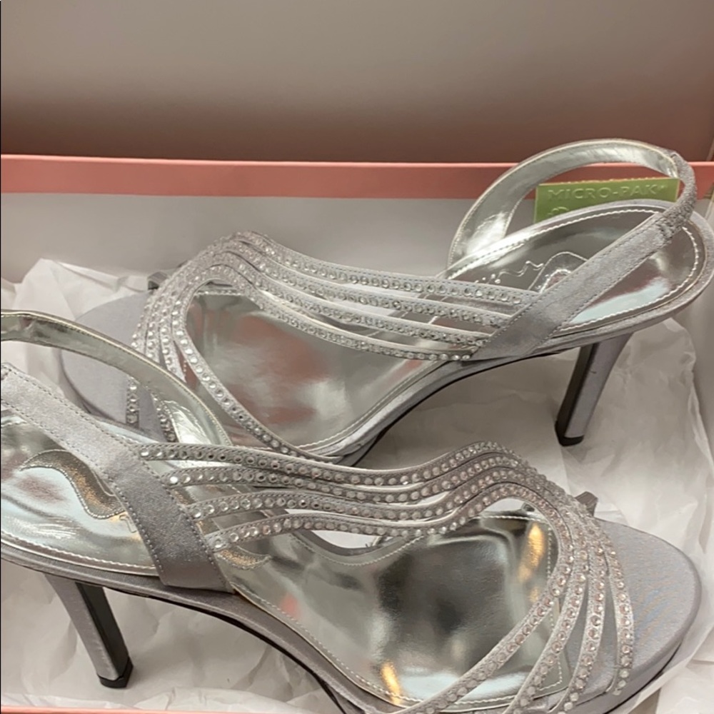 Silver Cinderella heels
